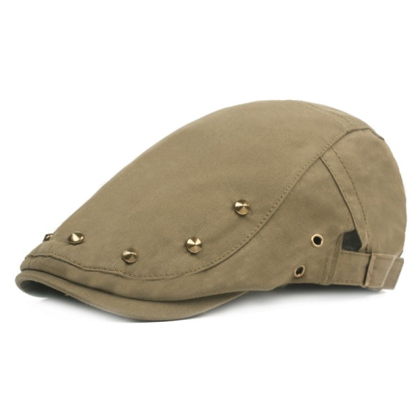 Basker Hat Nit Hat Konstnärlig Ungdom Basker Peaked Cap Herr och Dam Advance Hats Army Green Adjustable