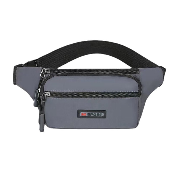 Menn kvinner Fanny Pack midjeveske Kasserer Myntpung Høykvalitets vanntett Nylon Messenger Byggeplass Arbeidsbelte Gray