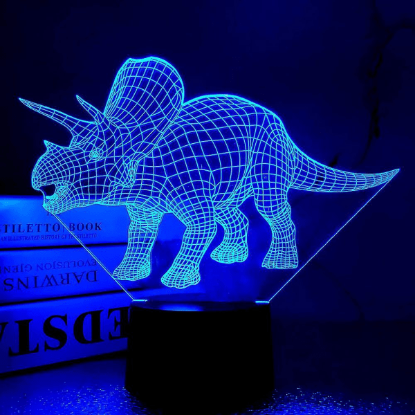 3D Illusion Night Light Dinosaur Night Sky 16 väriä lapsille Gi