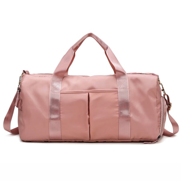 Rygsæk One-Soulder Short-Distance Travel Bag med Shoe Position Dry Wet Separation Yoga Bag Pink