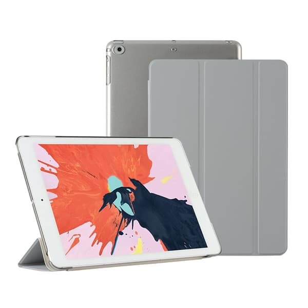 Stilfuldt etui til iPad mini 4/5 7.9\" gråt læder smart sleep hard Gray