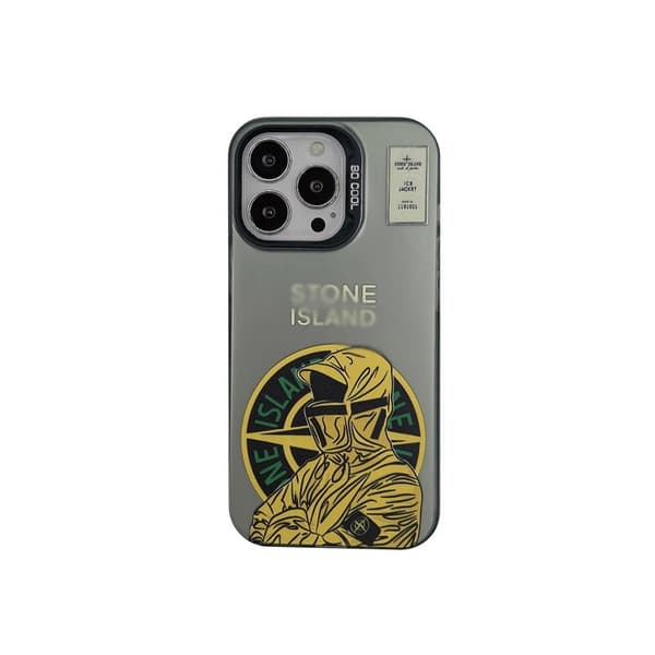 Etui til iPhone 17 Pro Laser Stone S519P2 Grå Laser Hård Sten