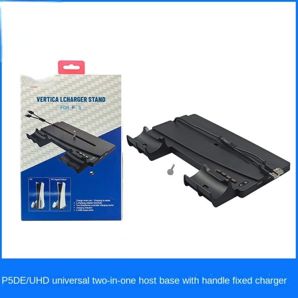 Til P5 De/UHD 2-i-1 Host Vertical Bracket Base Ps5 Game Handle Dual Charger