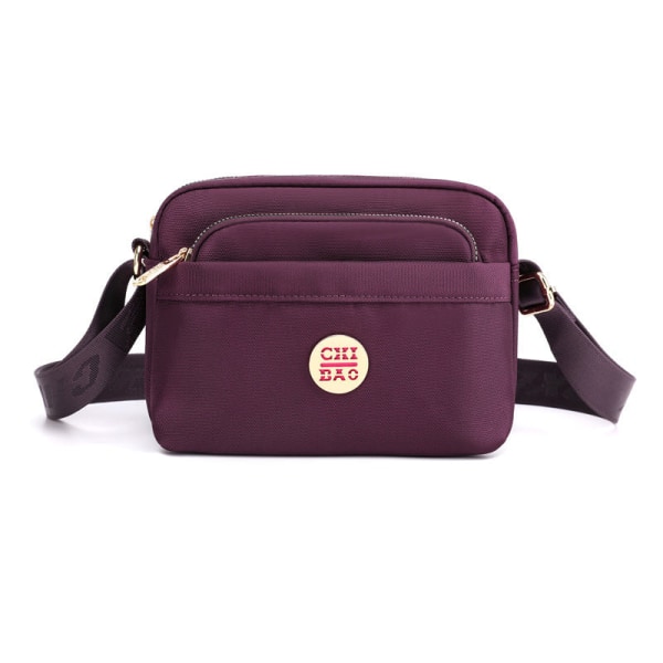 Dame Handbag Nylon Oxford Cloth Western Style One-Soulder Crossbody Dameveske Purple