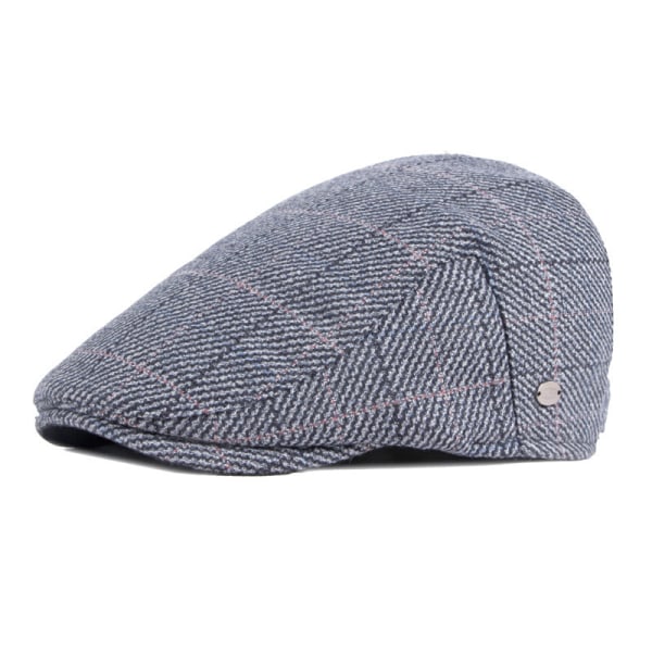 Beret Hat 2022 efterår og vinter fleece-foret varm afslappet mode kasket Navy blue Adjustable