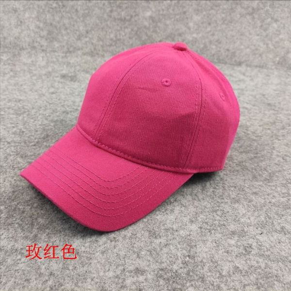 Baseballcaps 2022 Vår Sommer Solbeskyttelse Uformell ensfarget lue Rose Red L60-64cm