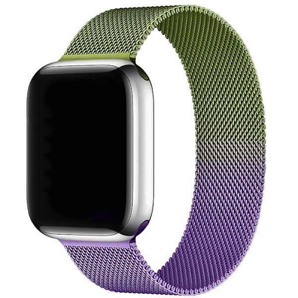 Kellon ranneke Apple Watch iWatch 38/40/41/42mm Gradientti vihreä purppura