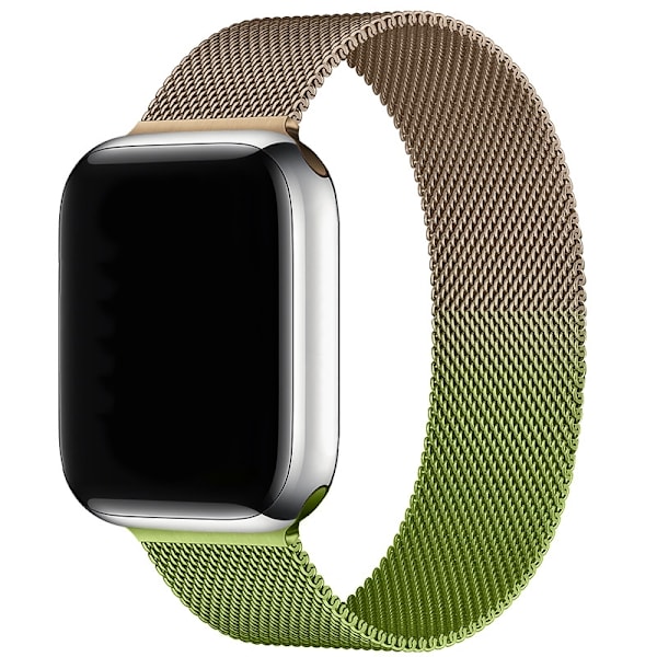 Klockarmband för Apple Watch iWatch 38/40/41/42mm Gradient Retro Guld Grön