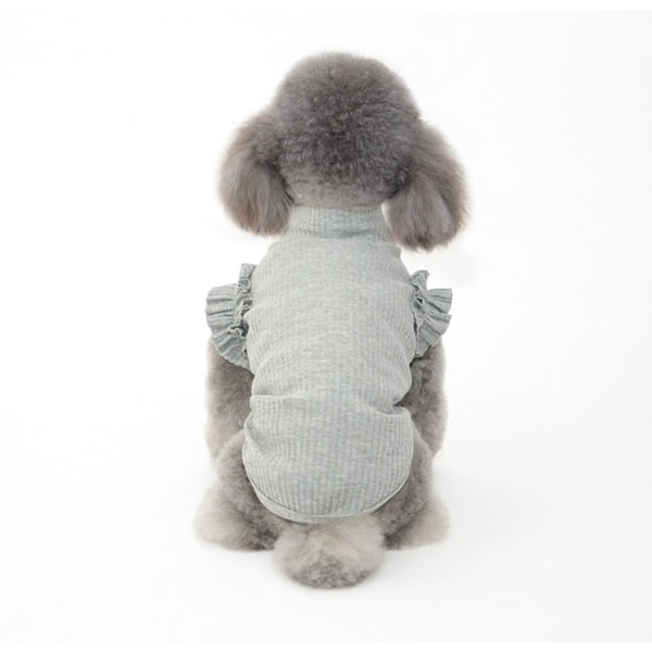 Kæledyrstøj Forår og sommer Nyt lille hunde-kattetøj Bichon Pomeranian Gray L