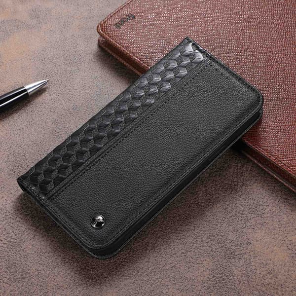 Etui til iPhone 16 Plus sort pung kortholder læder flip magnetisk