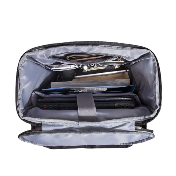 Gade koreansk rygsæk rejsetaske til mænd Simpel afslappet rygsæk Stor kapacitet computer skoletaske Classic black
