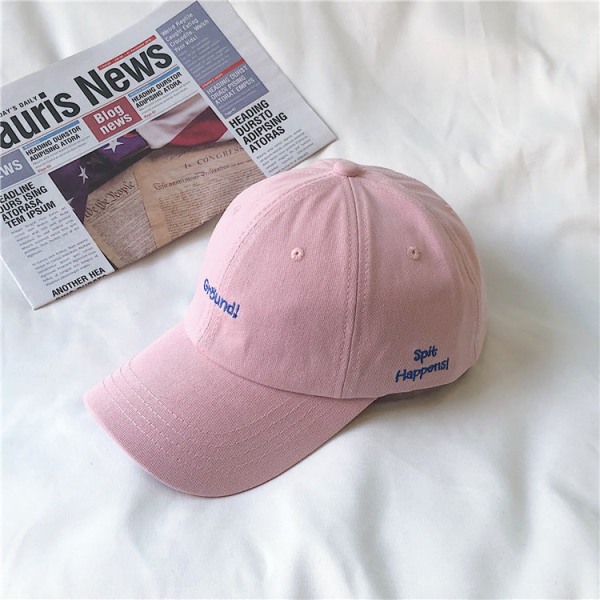 Baseballcaps 2022 Vårsommer Broderi Solbeskyttelse Uformelt Pink Adjustable