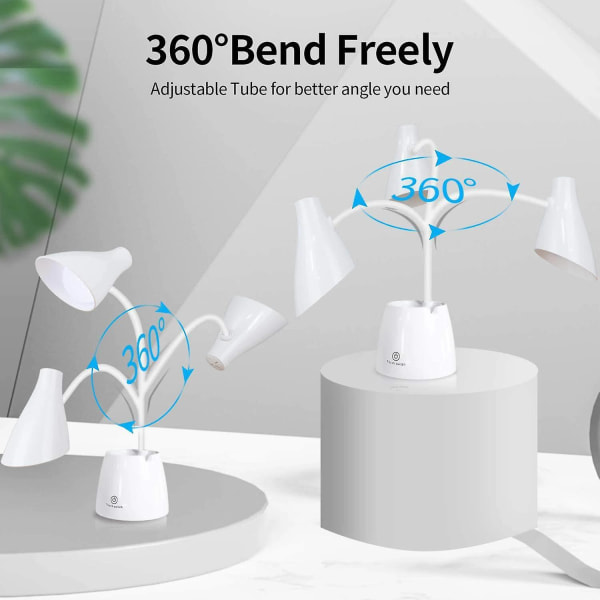 Til 3 i 1 multifunktions-studie-læsning LED-bordslampe WS9311