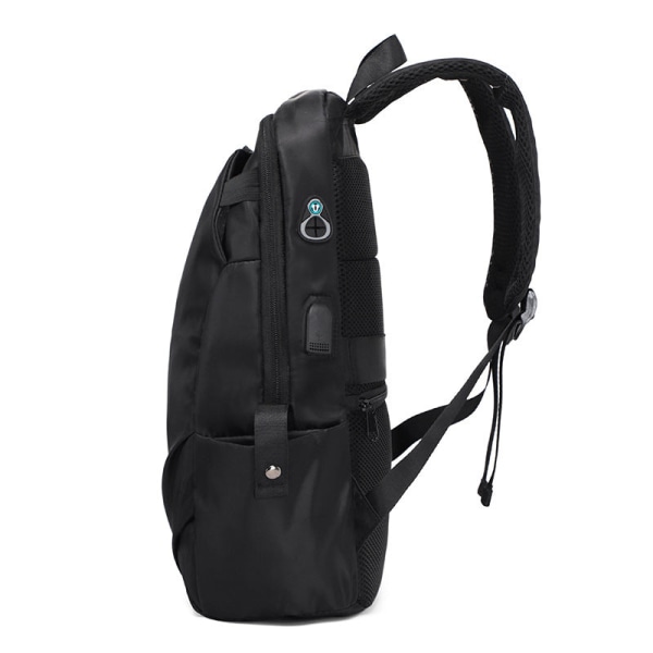 Men Backpack Shoulder Bag Waterproof Travel Anti-Theft Computer Bag Black