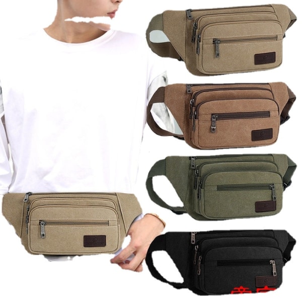 Menn kvinner Fanny Pack Midjeveske Business Samle inn penger Byggearbeidere Arbeid Telefon black