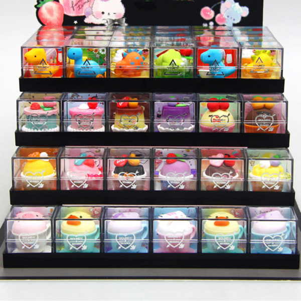 Miniaturemøbler Legetøjsdukker Hus gør-det-selv-dekorationstilbehør Mini-boks Dinosaurkage Dessert Mælkeagtig tekop Smoothie random