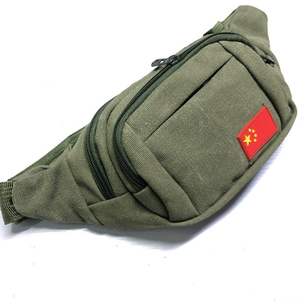 Fanny Pack Running Belt Waist Bag Organizer Paksutettu kangas Monitoiminen Army Green