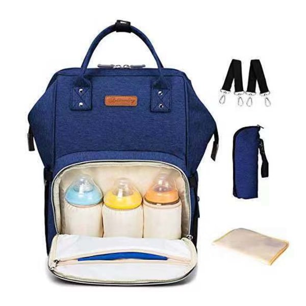 Pusletasker Mommy Bag Multifunktionel rygsæk med stor kapacitet Classic Blue