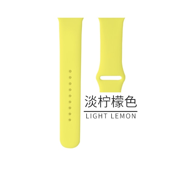 Urrem til Apple Watch iWatch Gældende: 1-9 generation/SE 38/40/41mm/S10:42 Standard 60 lys citrongul farve