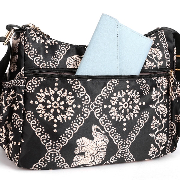 Dame Handbag Etnisk stil trykt mote Trendy oppbevaringsveske Maple Leaf