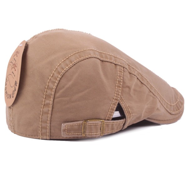 Baretterhat Bomuld Baskeret Herre Ensfarvet Peaked Cap Simple Advance Hatte Ungdomshat Damehat Khaki Adjustable