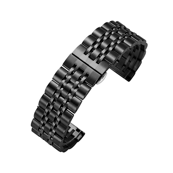 Kellon ranneke Apple Watch iWatchille Soveltuva liitäntä 42-44-45-46-49mm HW-Musta-Älykäs seitsenhelminen teräsvyö