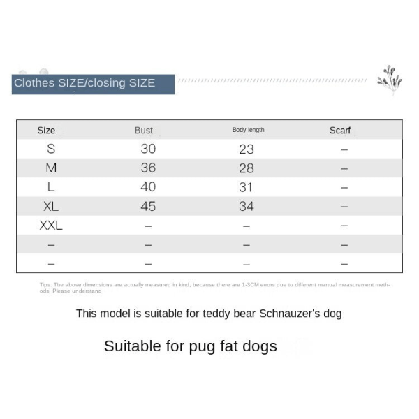 Husdjurskläder Elastisk Pet Denim kjol Hundar och katter Teddy Bichon Dark Blue S bust 30 length 23