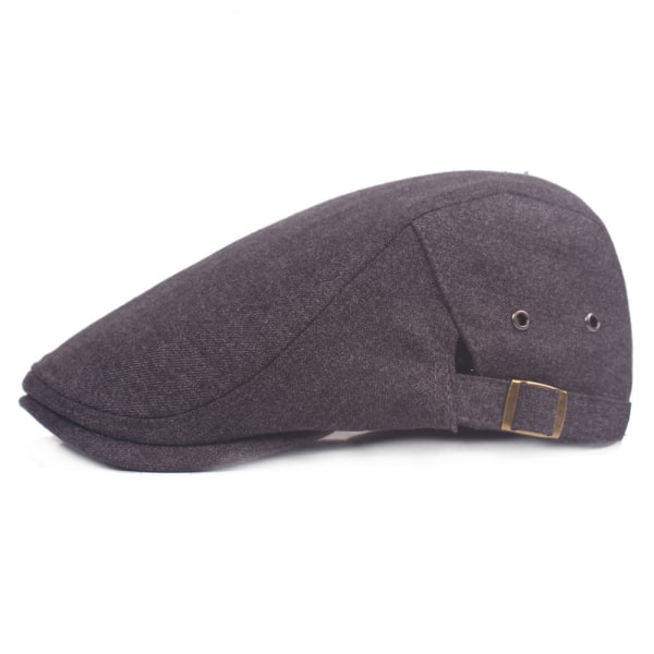 Baretterhat Ulden Baretter Simple Peaked Cap Hat Britisk stil Advance Hatte Herrehat Light gray Adjustable