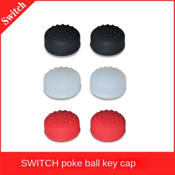 Til Switch Ball Joystick Cap Knap Cap Pokeball Beskyttelsesetui Silikone Anti-Slip Cap Transparent