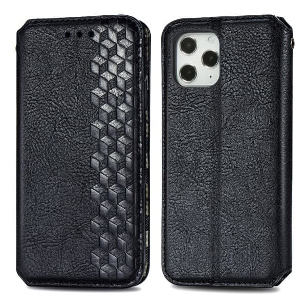 Fodral för Samsung A21 japansk version svart Sharp diamantformat läder Kyocera kortplatser Fujitsu