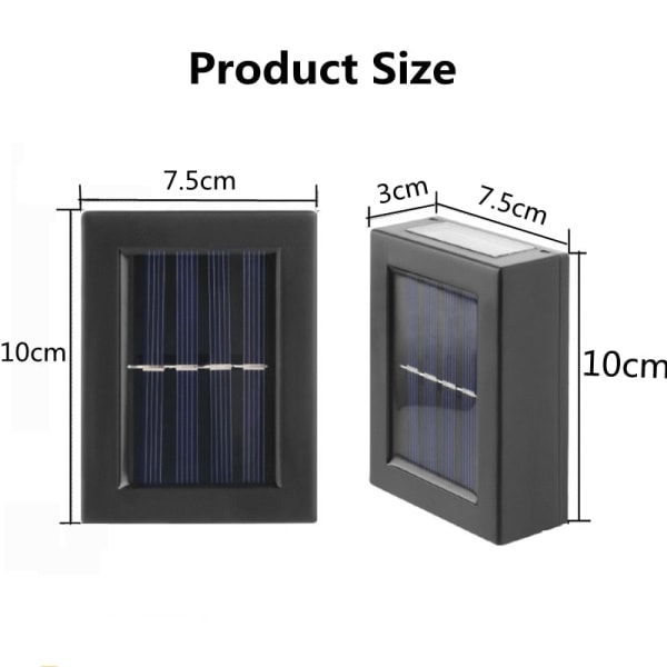 1/2/4 stk Solar Led Light Udendørs Solar Lampe med Bevægelsessensor Solar Lampe Solar Powered Sollys Spotlights til haveindretning white 6pcs