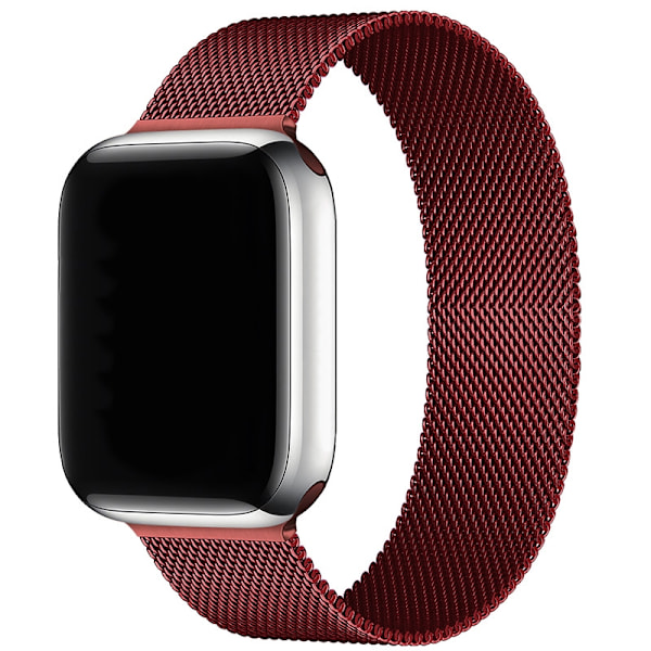 Klockarmband för Apple Watch iWatch 38/40/41/42mm Vinröd P