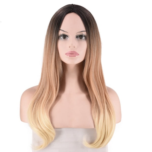 Naisten peruukki Keskikokoinen Osittainen gradientti Keskipitkä suorat hiukset Synteettiset peruukit W253