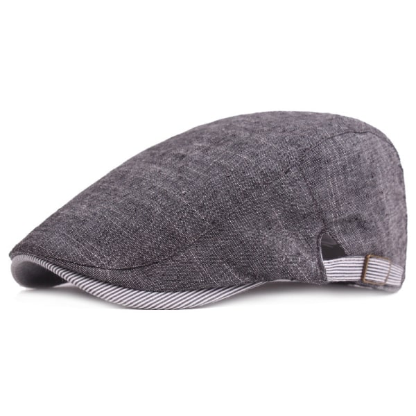 Barettihattu Baretti Miesten cap puuvillainen Advance-hatut Yksinkertainen aurinkohattu keski-ikäisille ja iäkkäille naisten hattu Dark gray Adjustable