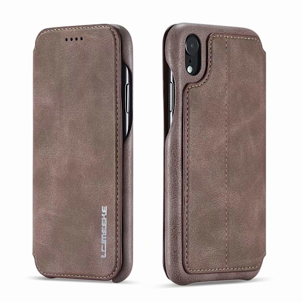 Fodral för iPhone 13 Pro Kaffe Honggu kortplats flip läder