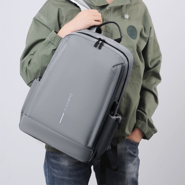 Rygsæk Mænd Skole College Student 17-Tommer Outdoor Travel Gave skuldertaske 2316 style Gray