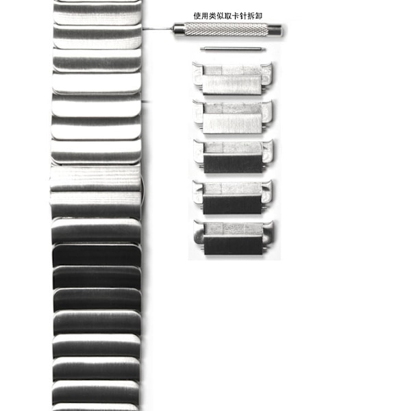 Klockarmband för Apple Watch iWatch Fjärilslås silver 38/40/41/S10 42