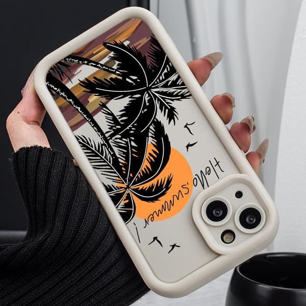 2 kpl Kotelo iPhone 17ProMax 511351 Auringonlasku Kookospuu