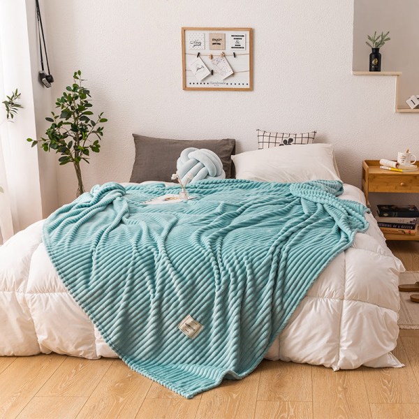 Magic Fleece Varmt Tæppe Flanell Tykt Tæppe Coral Fleece Tæppe Mælkefiber Sky Blue 180*200cm