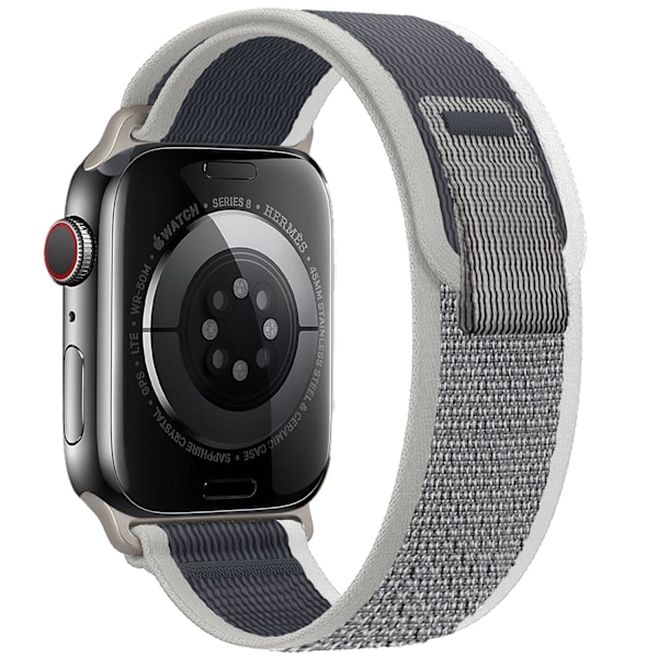 Urrem til Apple Watch iWatch 38/40/41/42mm sort, hvid og grå