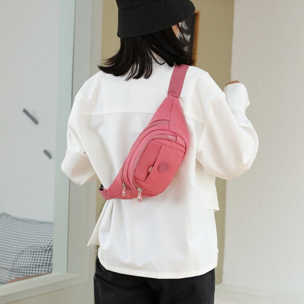 Män kvinnor Fanny Pack Midjeväska Crossbody Fashion All-Match Sports One Shoulder Purple