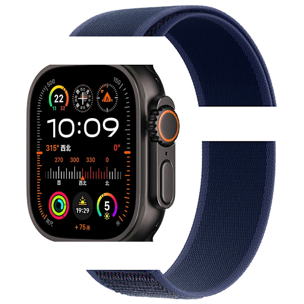 Urrem til Apple Watch iWatch 38/40/41/42mm blå sort connector