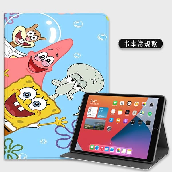 Etui til iPad 2022 version 10 10.9\" undervands SvampeBob Patrick