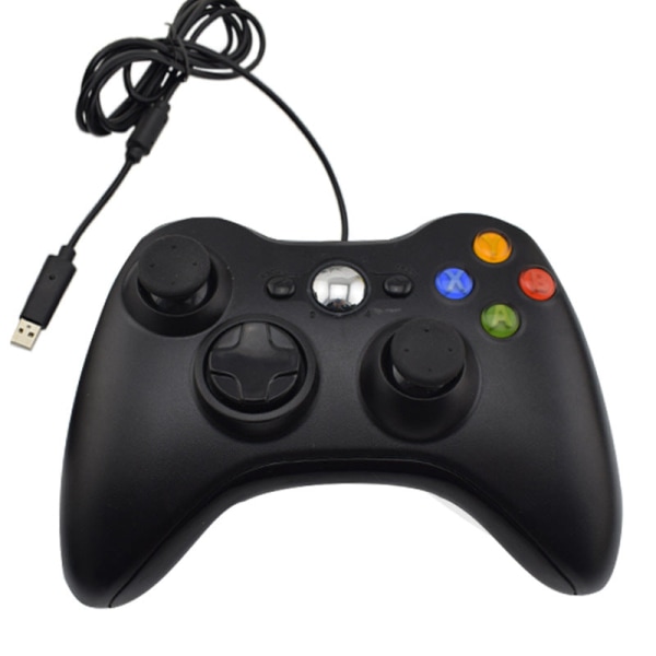 för Xbox360 Shape PC/värd Dual-Purpose Handtag USB Wired Gamepad Dator Handtag Rem Vibration Black
