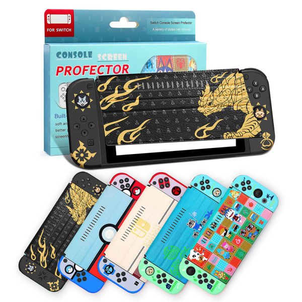 För Nintendo Switch Host Cover Switch NS Läderfodral Case Silicon Rubber Sleeve Poke ball