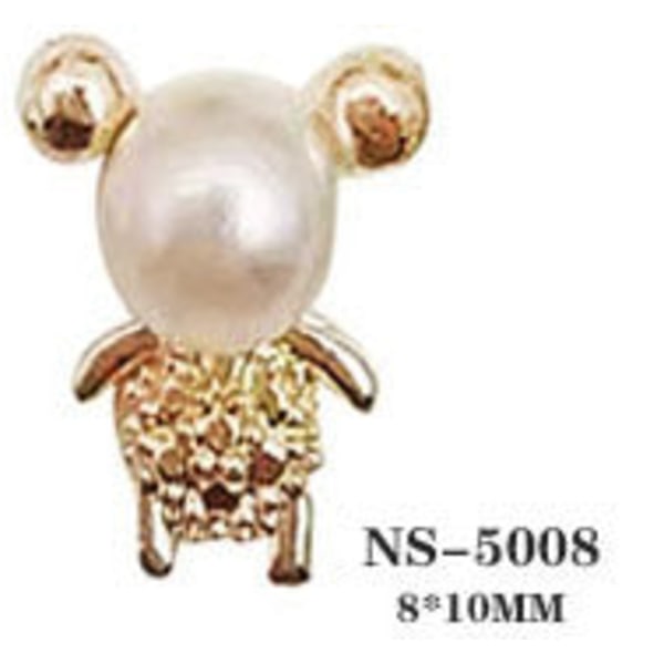 Negledekorasjoner for Nail Art Bear Love Legering Manikyr Smykker Diamond Pearl NS-5008