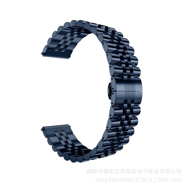 Klockarmband för Apple Watch iWatch Storlek 42-44-45mm HW-blå oxring fem pärlor