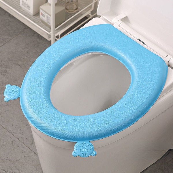 3st Toalettmatta Hushålls Toalettsits Four Seasons Happy Day Toalettbricka Icke-silikon Blue
