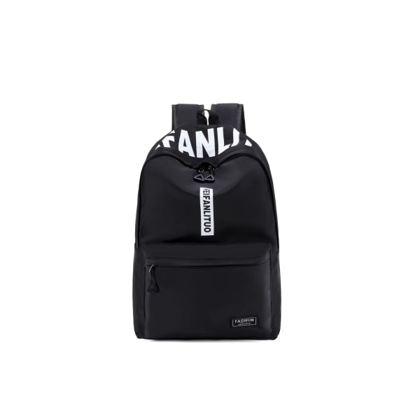 Kvinder pige rygsæk skuldertaske skoletaske Casual Matching Travel Large Capacity Student Black