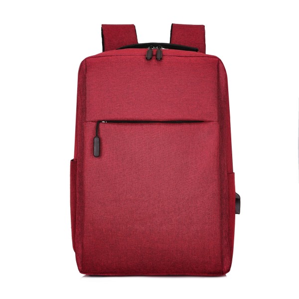 Rygsæk Xiaomi Samme multifunktions USB-computertaske Studerende skoletaske Wine Red